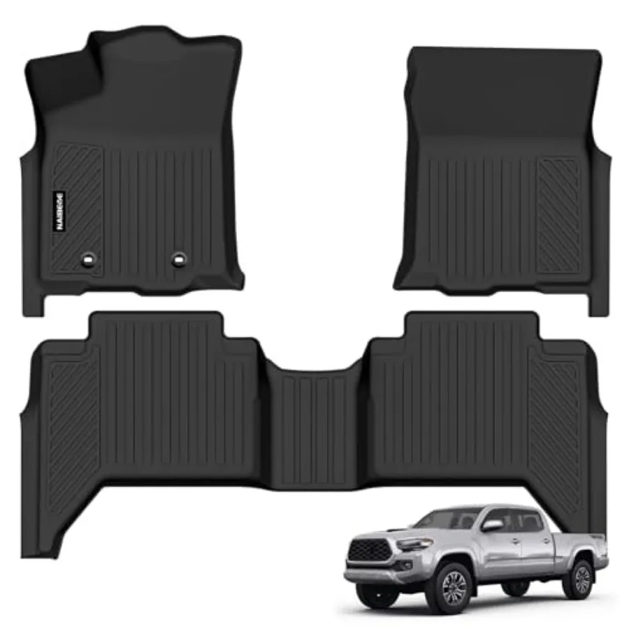 

Floor Mats for 2018-2023 Toyota Tacoma Double Cab - All Weather Custom Fit Floor Mats for Toyota Tacoma Double Cab Waterproof I