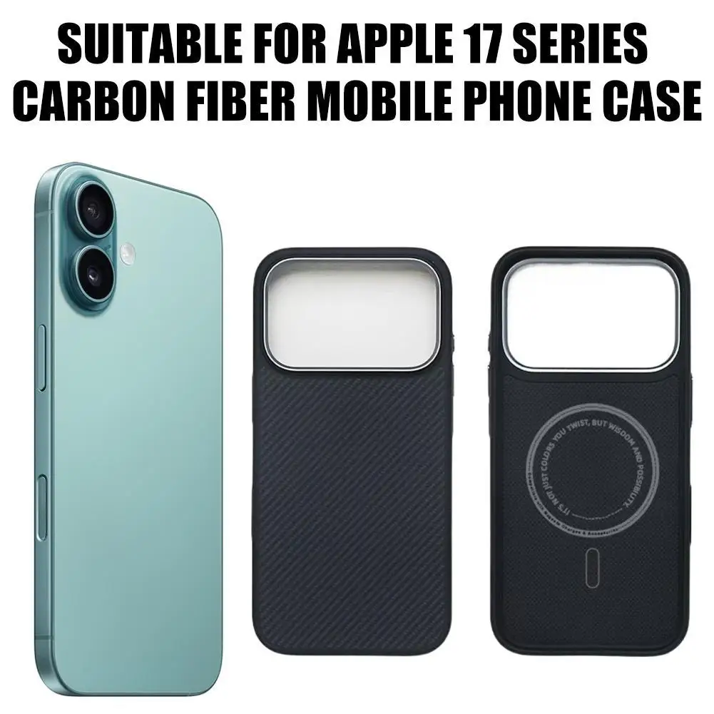 

Magnetic Carbon Fiber Phone Case For IPhone 17 Pro Max/17 Pro/17 Air/17 Anti Fall Anti Scratch Protective Cover Accesories