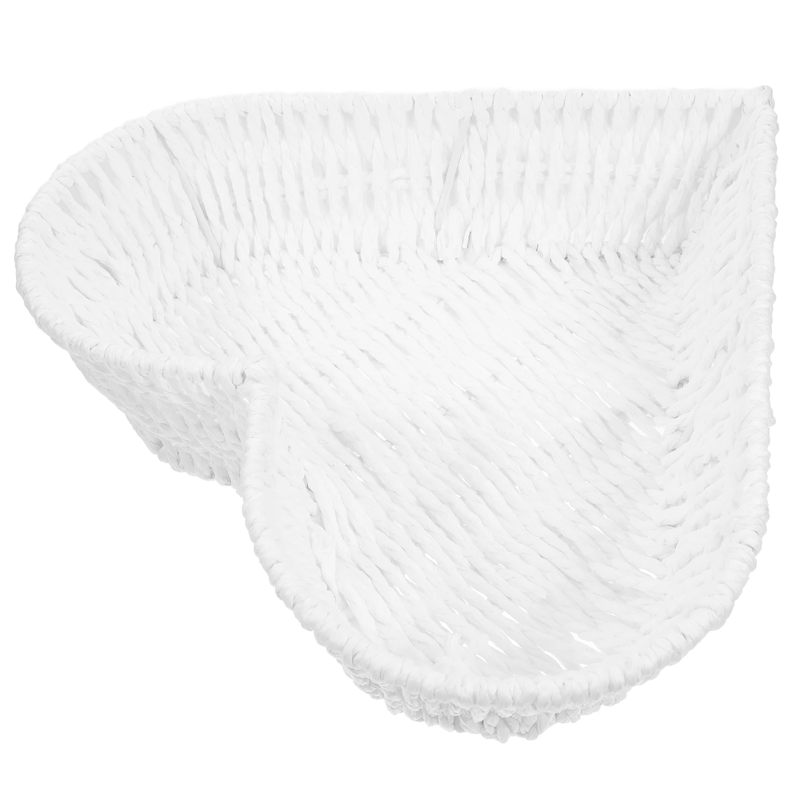 

Heart Shaped Storage Basket Paper Rope Weaving Bread Tray Decorative Rattan Baskets Wicker Fruit Vegetable Container Stylish