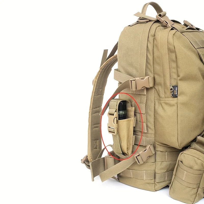 EDC Flashlight Waist Bag | Tactical Vest Attachment, 1000D Nylon, Foldable Tool Pouch, Outdoor Sports, Universal Fit view 4