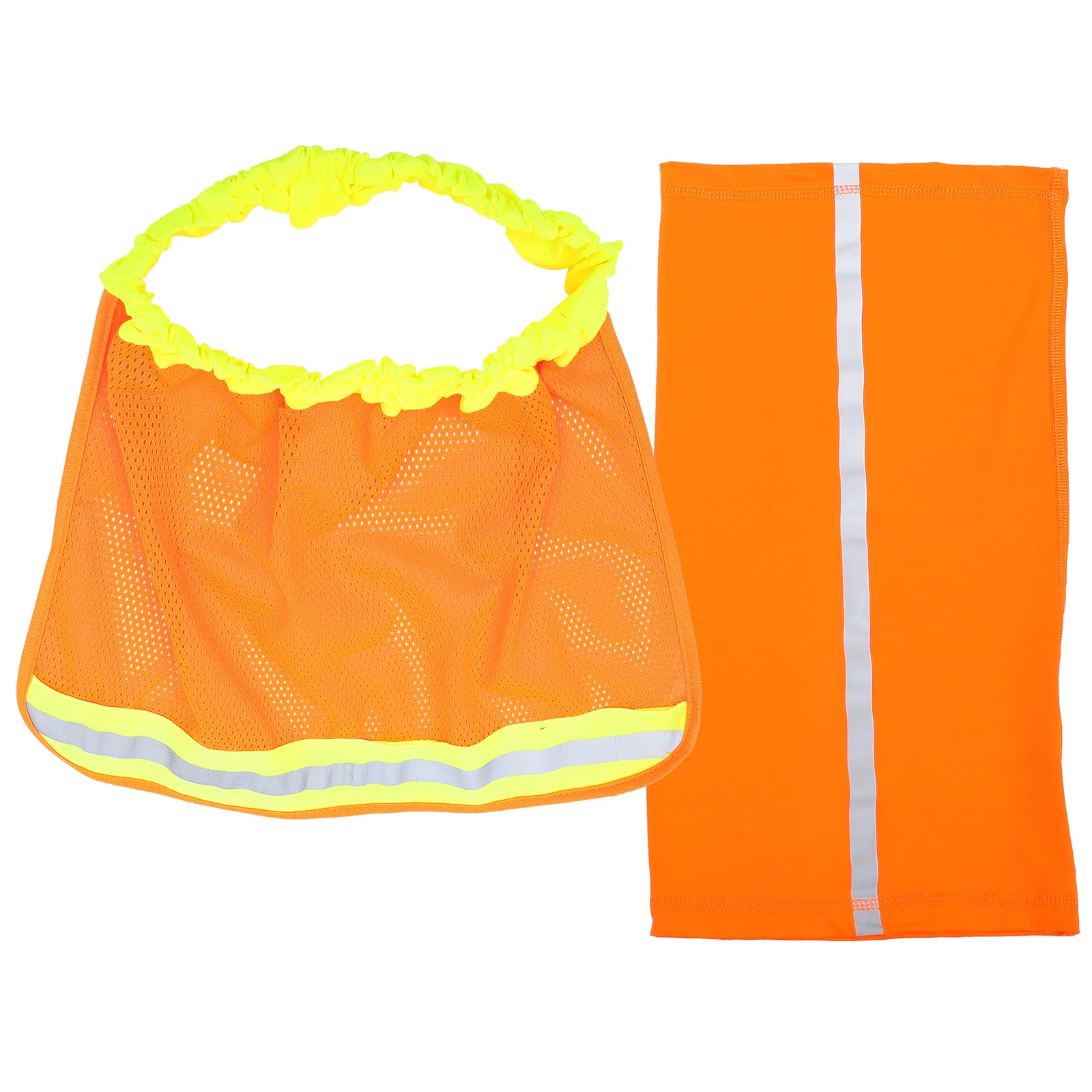 1 conjunto reflexivo capacete capa pescoço escudo respirável sombra de sol ao ar livre acessórios construção aba completa protetora
