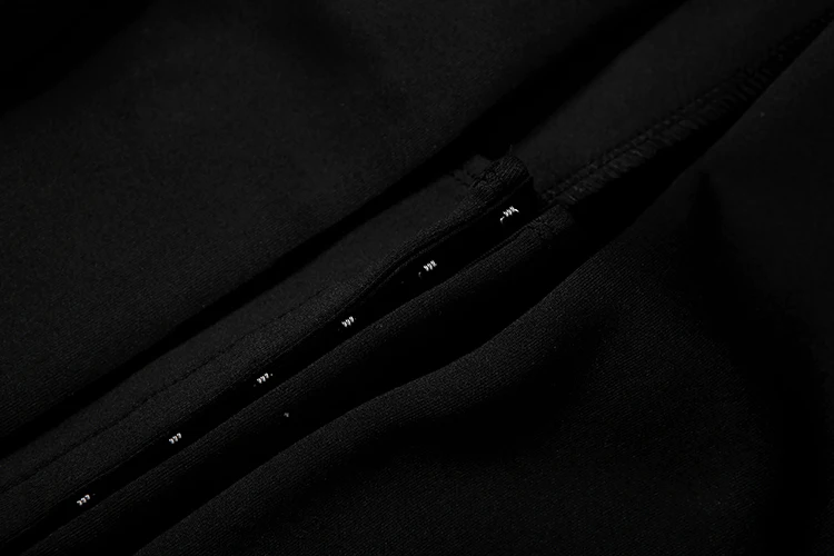 Weird Puss Elegantes 2-teiliges Set für Damen, einreihige Jacke mit Patchwork und quadratischem Kragen + Rock mit geschlitztem Saum, Party-Mode, schlichte Anzüge – Detail 8