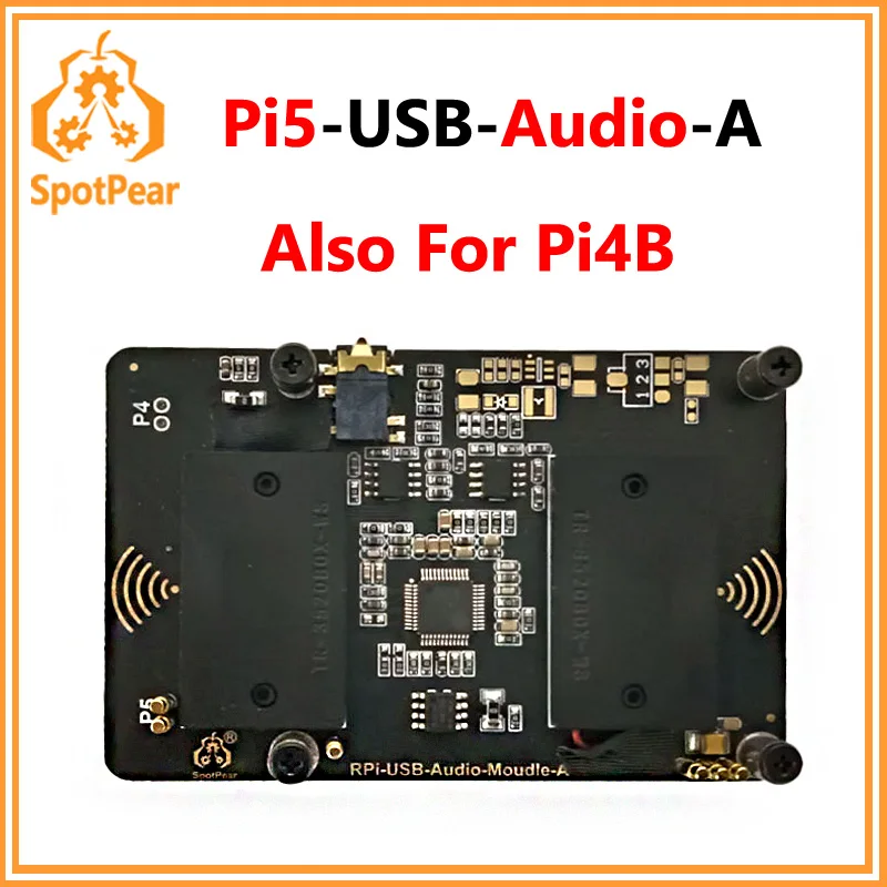 Raspberry Pi5 Audio Sound Card Moudle with Earphone Jack Buzzer Speaker Option For Pi 5 / PI4 USB Audio HAT