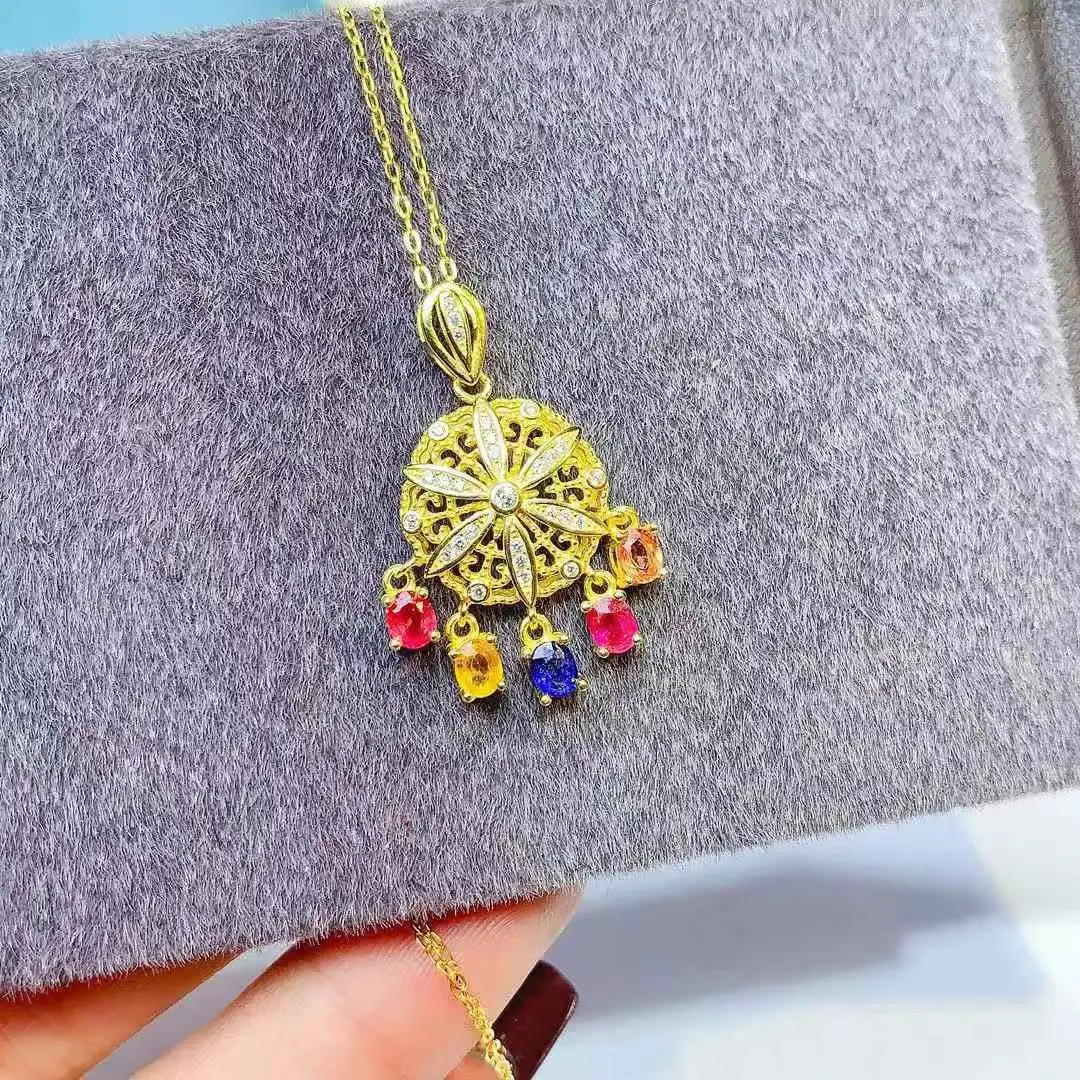 

Подвеска из натурального настоящего сапфира на продажу, подвеска из стерлингового серебра 925 пробы, ювелирные изделия