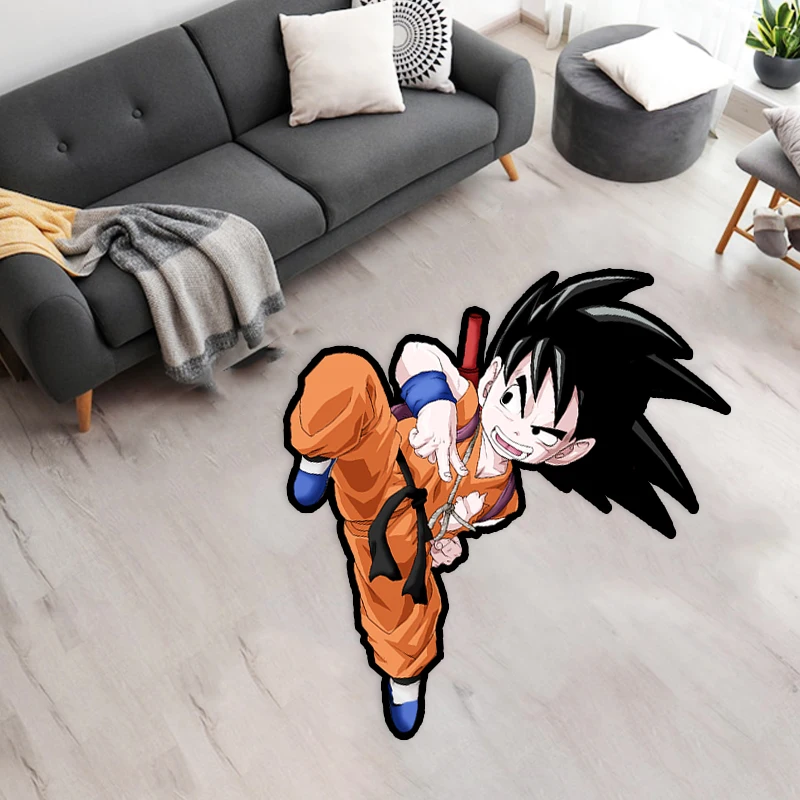 Customize Rug Dragon Ball Son Goku Livingroom Decoration Carpet Kitchen Door Non-slip Mat, Room Decoration Rugs Toys Gift