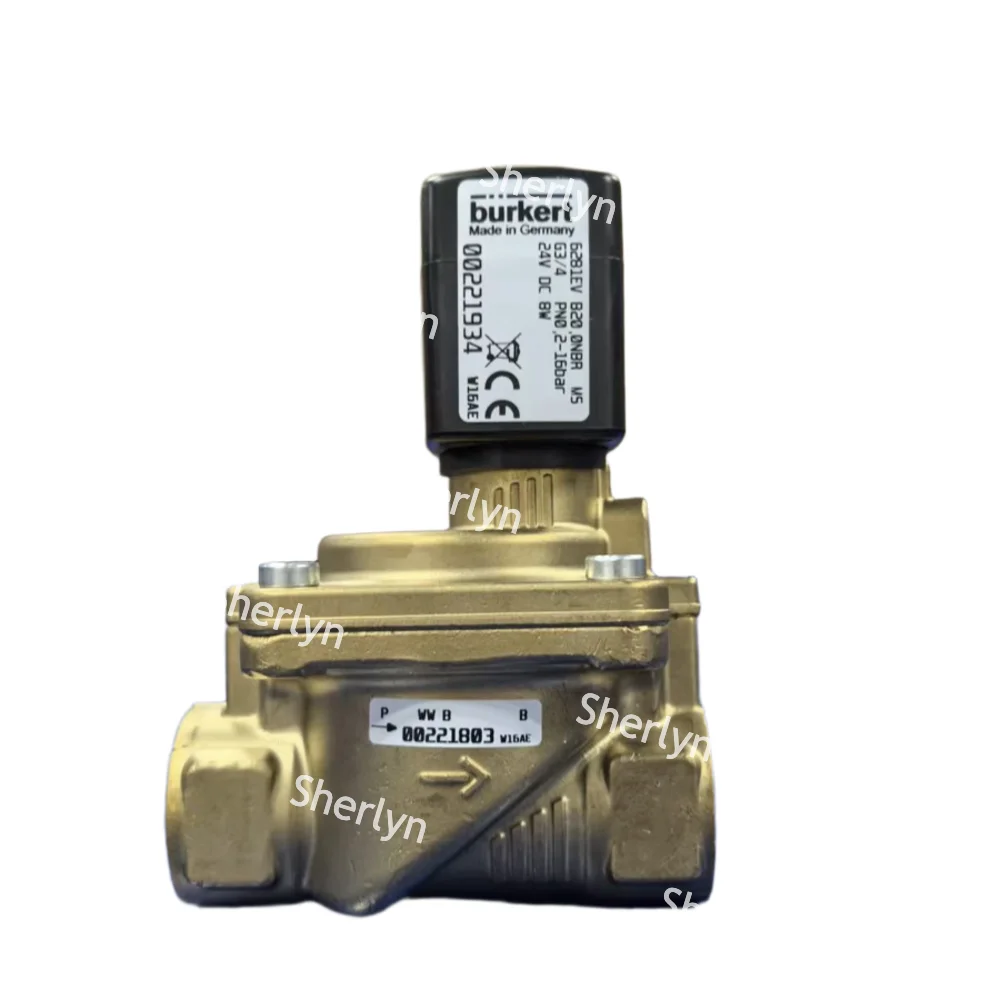 

Электромагнитный клапан BURKERT 6281, тип G3/4, двухпозиционный, двухходовой, с уплотнением NBR, латунный корпус, 00221934, 00221935, 00221936
