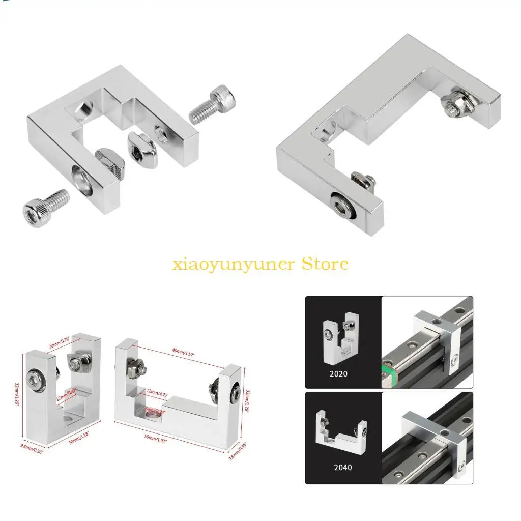 P9JB 1 Set Fixed Block for Ender-3 3D Printer Parts 2020 2040 Profile Fixing Block With Screws Kit For MGN12 Linear Guide