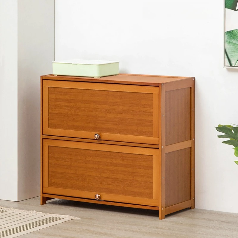 

Stable Shoe cabinet storage rack household modern door large capacity simple space saving ultra-thin solid wood