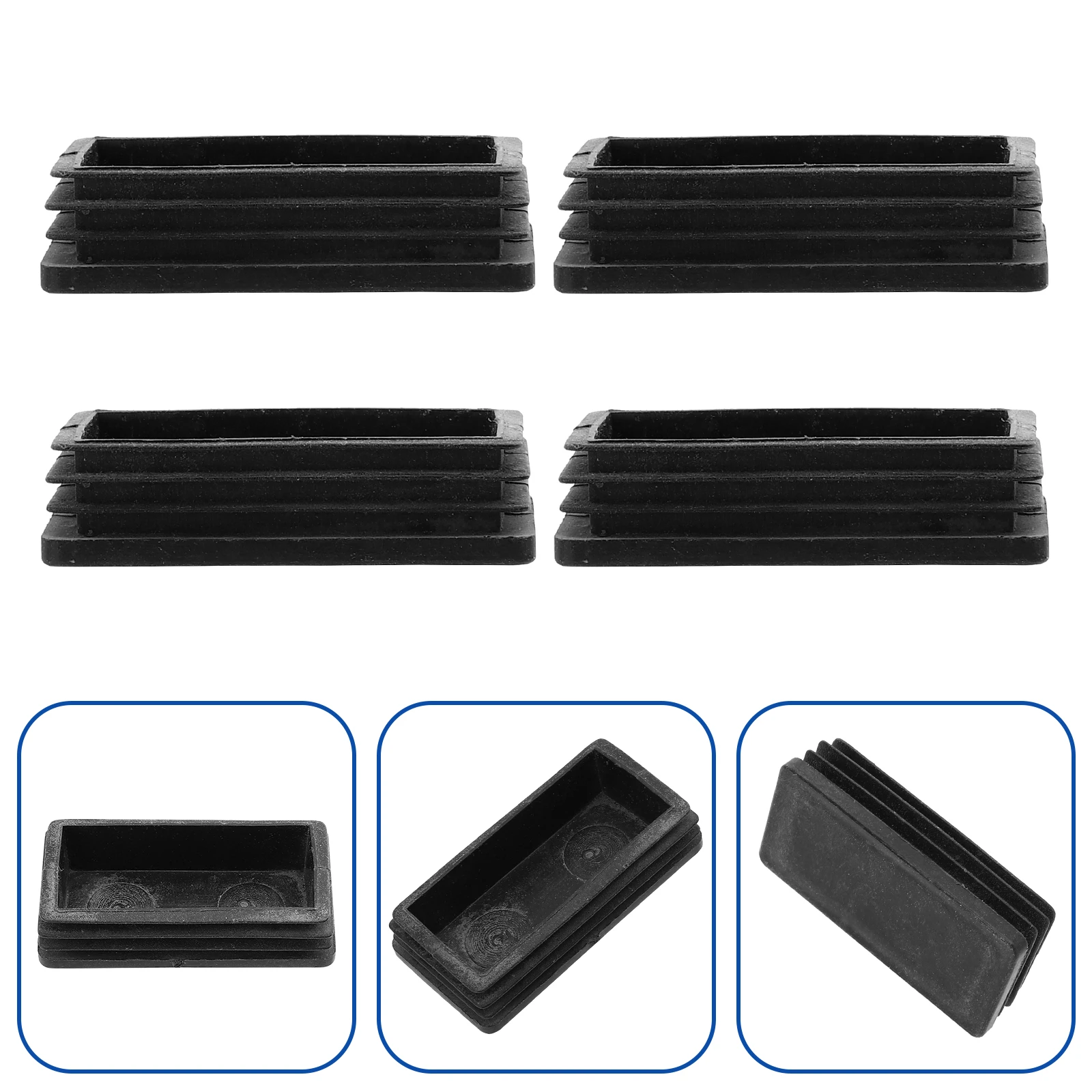 

4Pcs Plastic Non-Skid Ladder Feet Covers Thick Durable Protective Pads for Folding Ladder Legs Home Stability Floor Protection