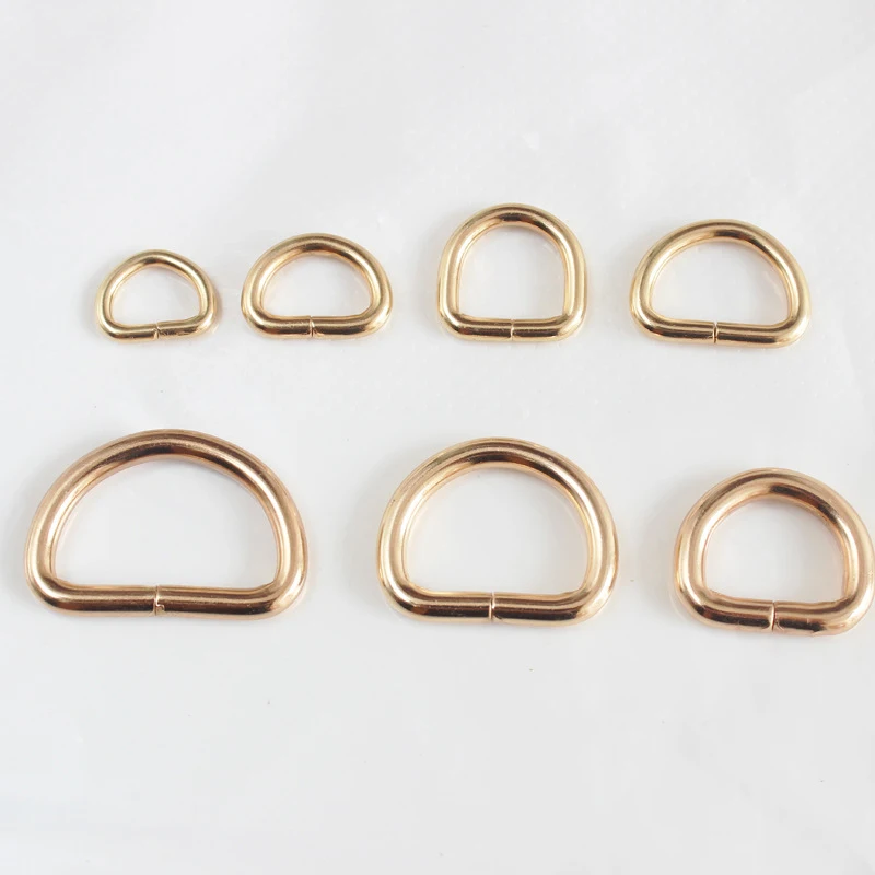 10pcs Semi-circular Iron Wire D-shaped Buckle D-shaped Ring Shoes Bags Backpack Metal Connection Buckles DIY Sewing Accessories