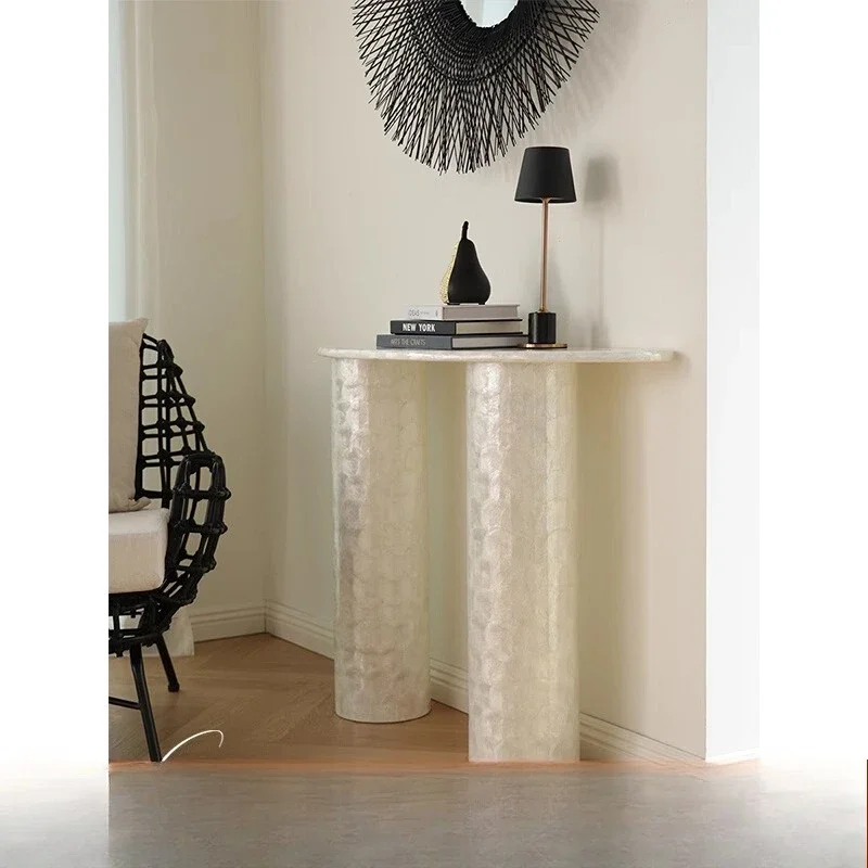 

Nanyang Semicircular Shell Art Creative Entrance Counter Table