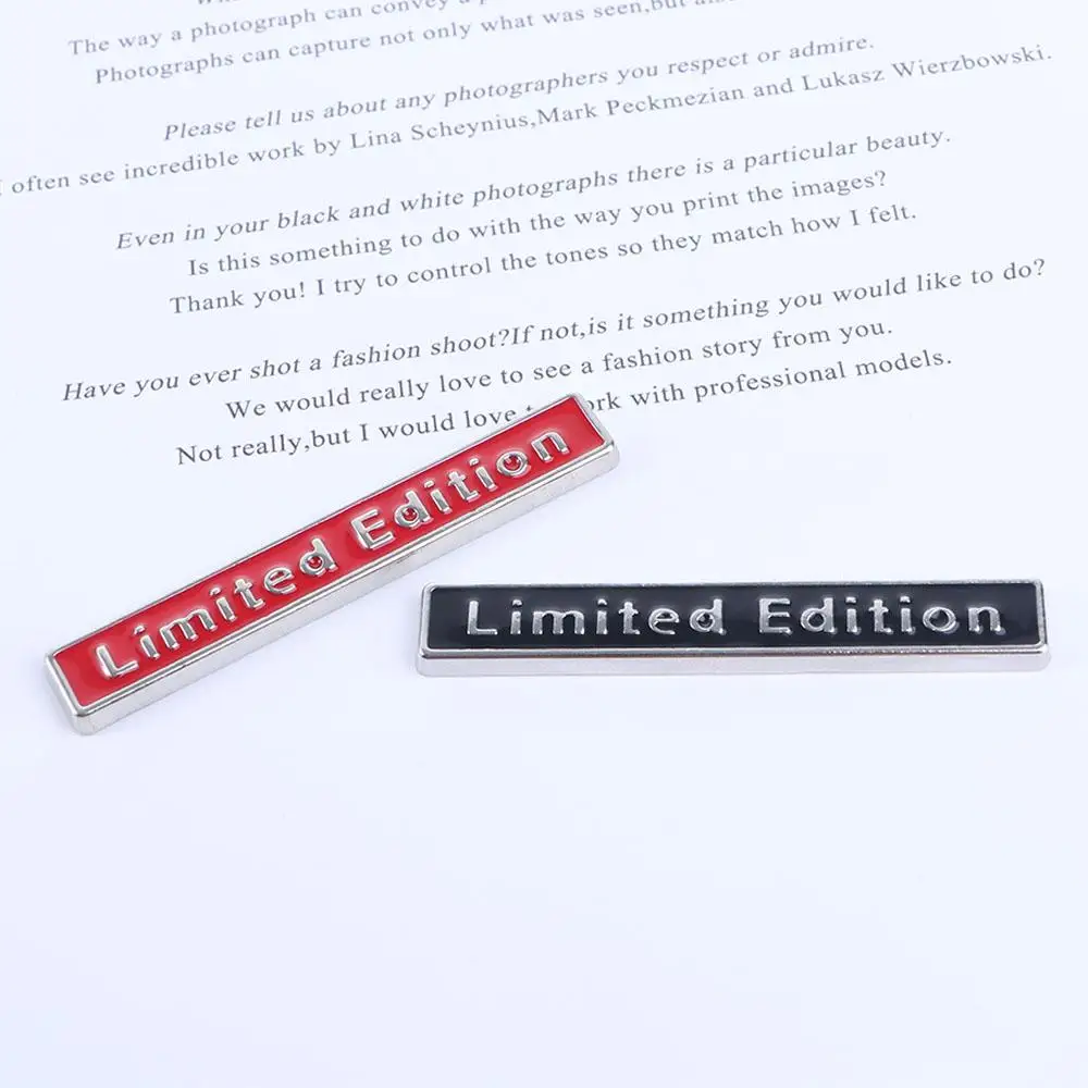 Limited Edition Logo Emblem Badge Metal Badge Auto Refitting Accessories Motorcycle Stickers 3D Car Sticker Car Styling Decal