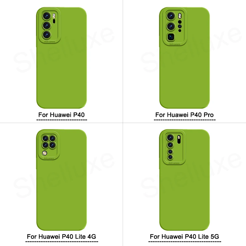 P40 Pro Case Shelluxe Square Liquid Silicone Soft Cover For Huawei P40 Pro P30 Lite P40Pro P40Lite 4G 5G Shockproof Phone Cases