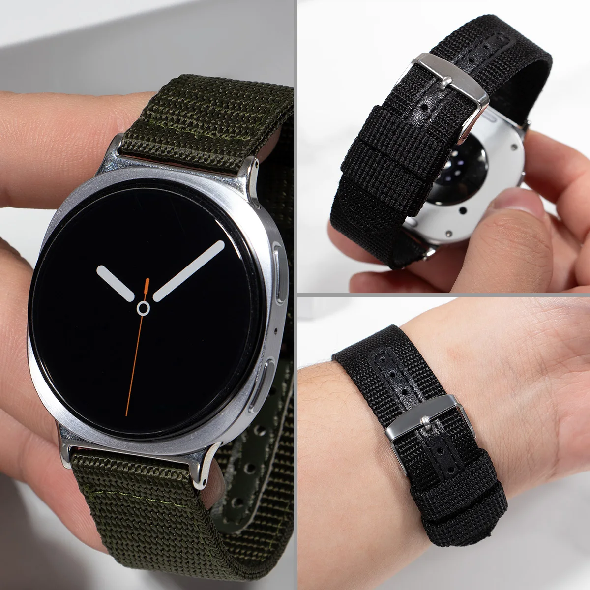 Sport Nylon Gewebtes Armband für Samsung Galaxy Watch 8/8Classic 40mm 44mm 46mm Nahtloses Armband für Galaxy 7Ultra/Ultra2025 47mm Band