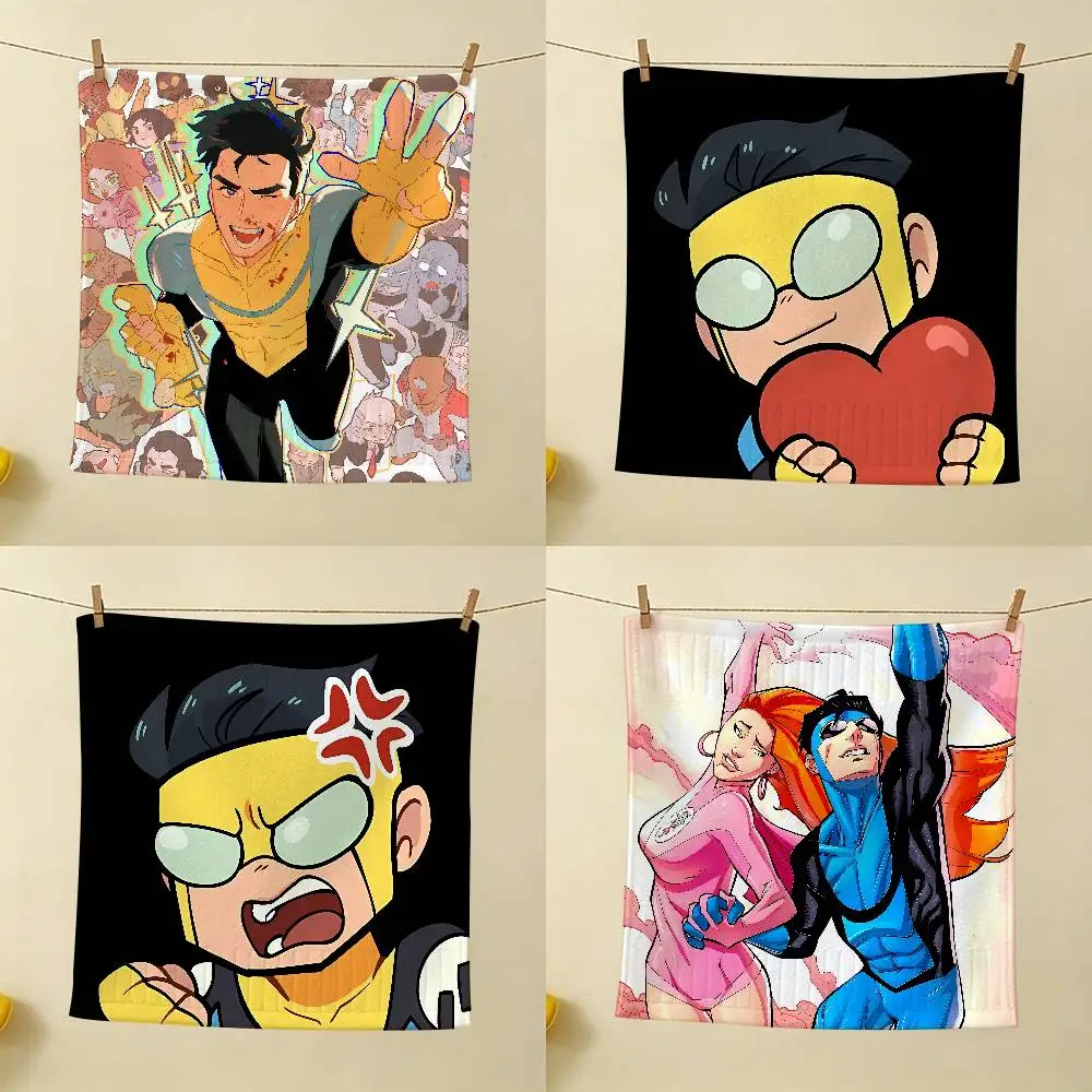 Anime I-InvincibleS Wear Resistant Hand Hanging Kitchen Towel,Polyester Cotton Material, Wiping Towel For Home