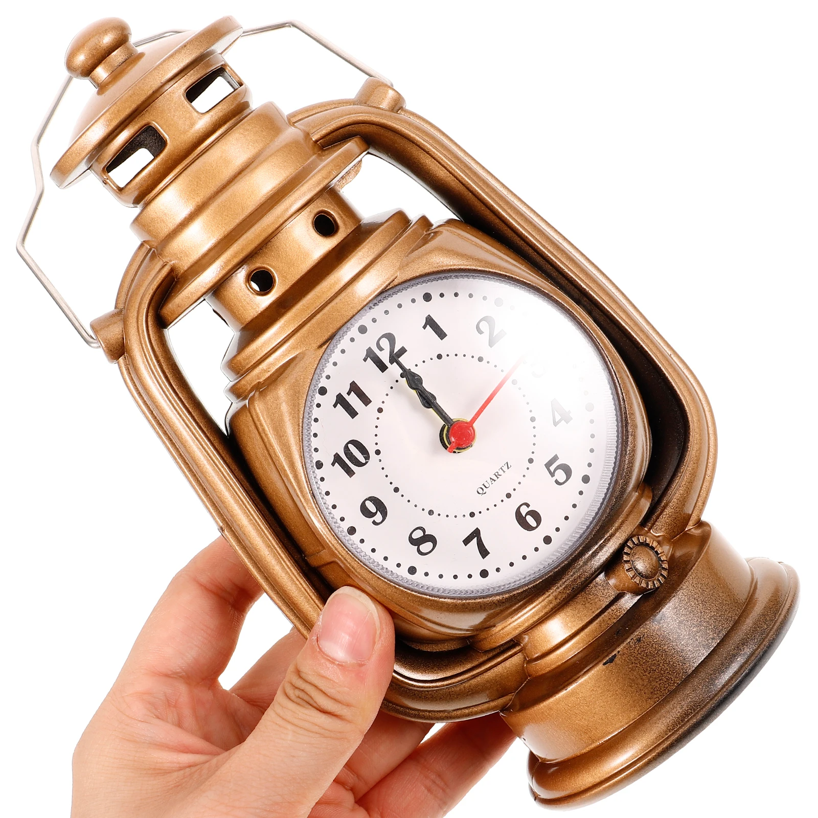 

Vintage Style Alarm Lamp Bedside Desktop Decorative Home Office Table Fine Workmanship Precise Time Household Alarm