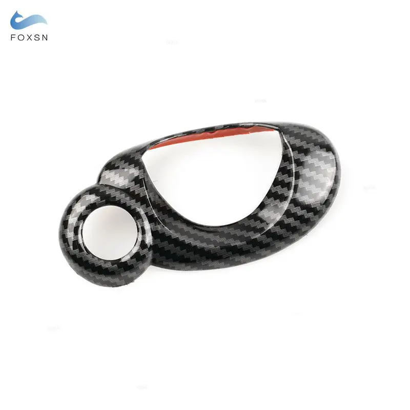 Car Ignition Switch Engine Start Stop Keyhole Trim For BMW Mini R55 R56 R57 2007-2013 Countryman R60 2010-2016 ABS Carbon Fiber