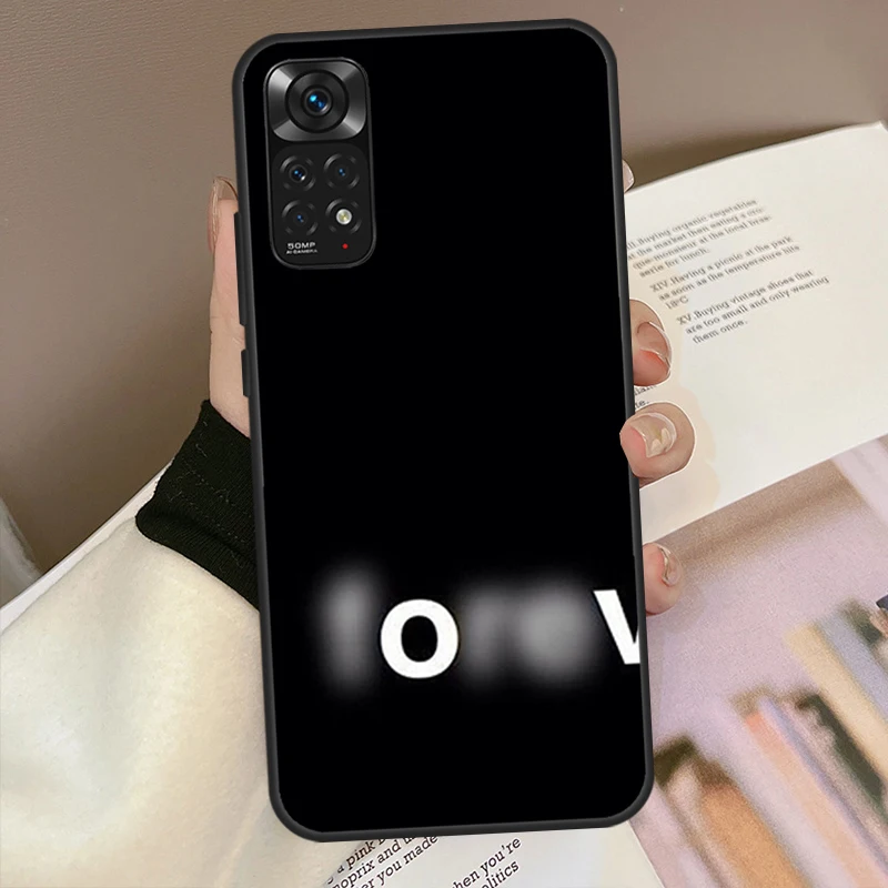 Sad depression Black Word Aesthetic Case For Xiaomi Redmi Note 11 10 9 8 7 Pro 10S 9S 8T Redmi 10 9A 9C 9T Soft Cover