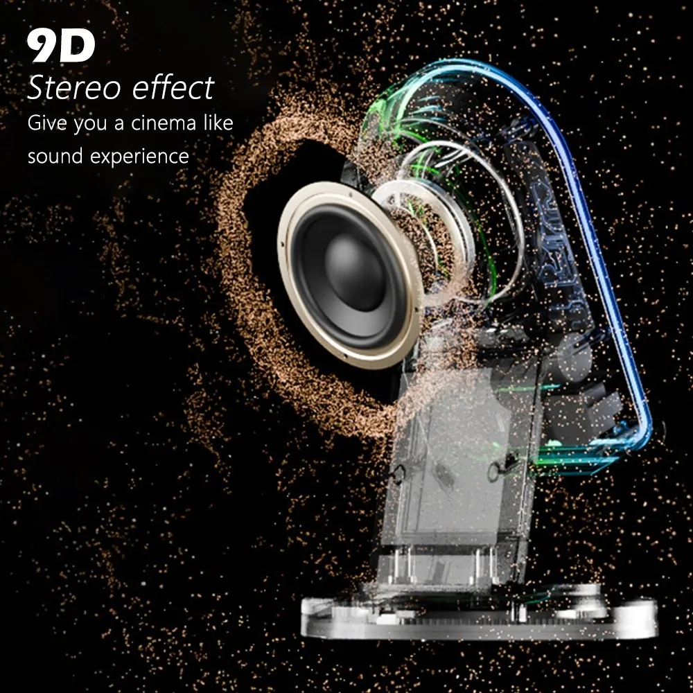 

2 in 1 Induction Mobile Phone Holder Ambient Light Button Wireless Bluetooth Speaker Stand HD Sound Multi-function