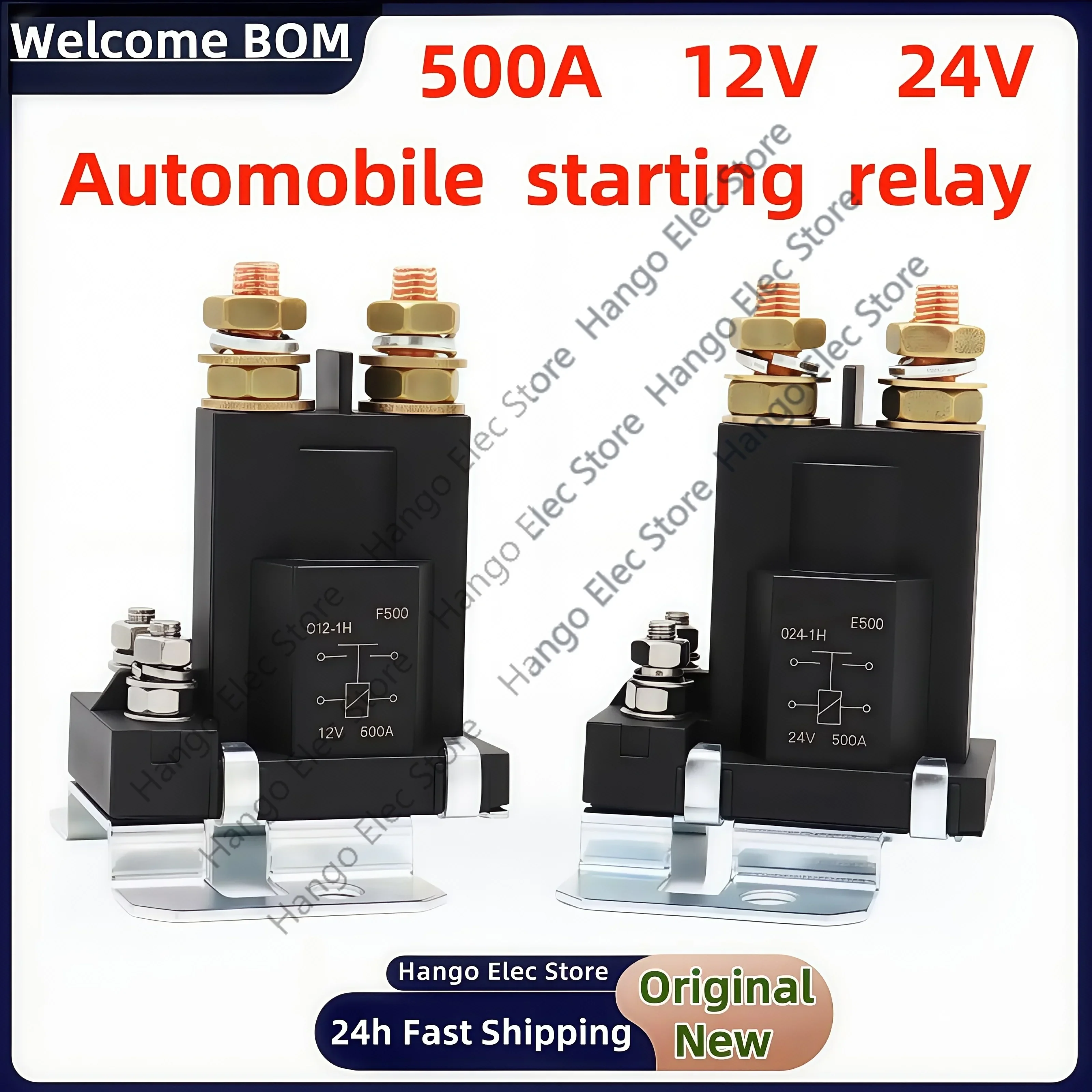 

For starting preheating contactor 12V, 24V, 500A, agricultural vehicle large current DC power supply control starting relay