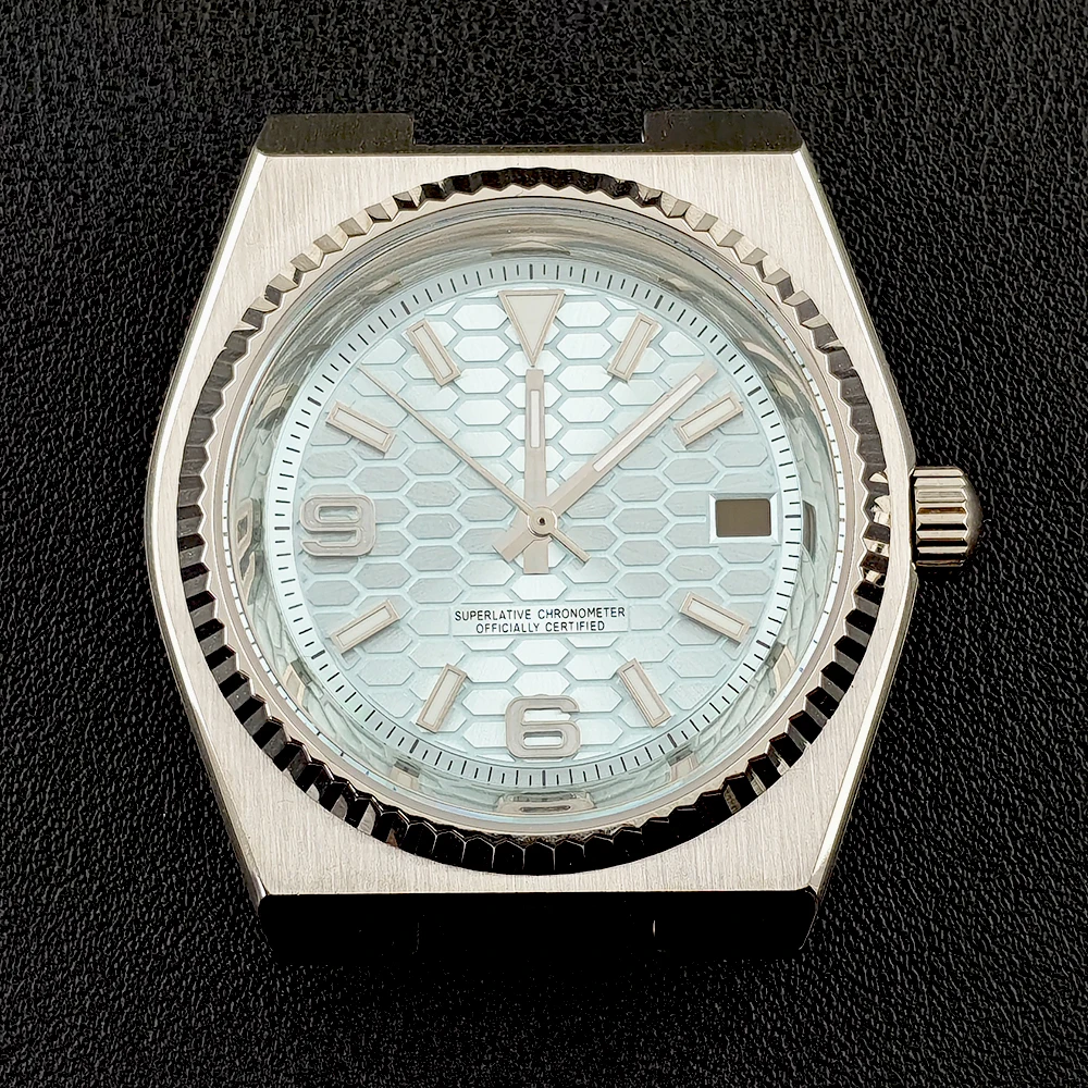 PRX スーパープレーヤーケース NH35 ケース ステンレススチール カスタムロゴケース メンズ腕時計 NH35ムーブメント対応 腕時計アクセサリー