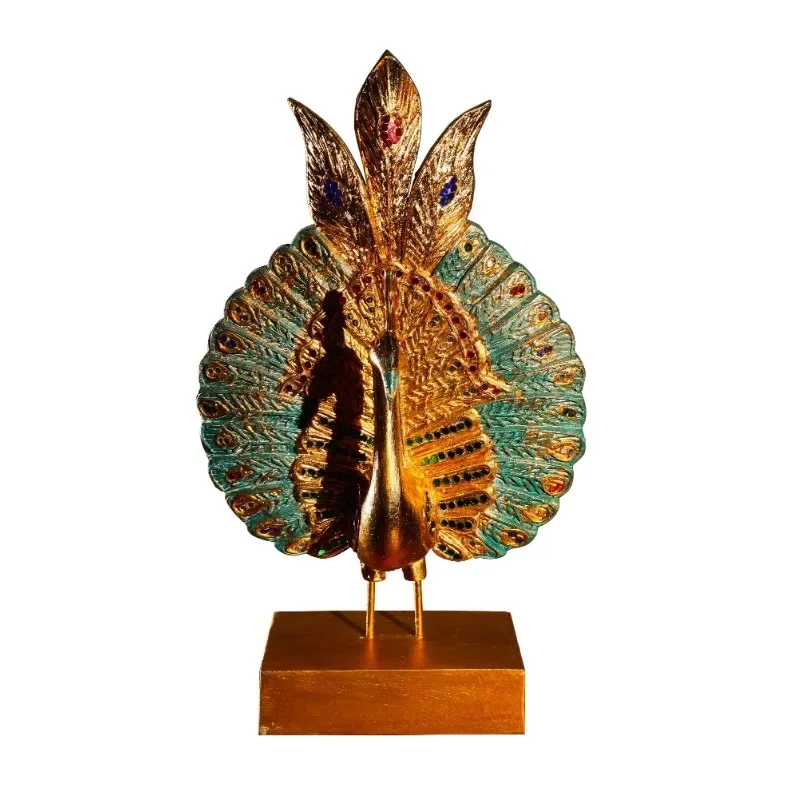 Taiyu peacock open screen ornament home jewelry living room lucky decoration South East Asia style entrance decoration handicraf