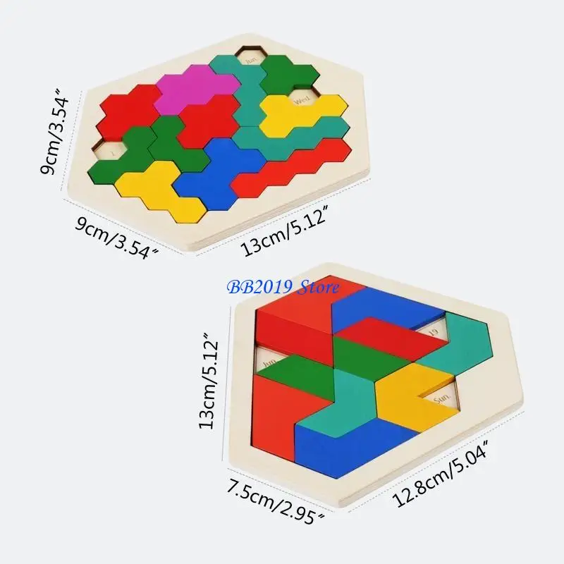 Q0KB Calendar Teaser Wooden Puzzles Education Game Set