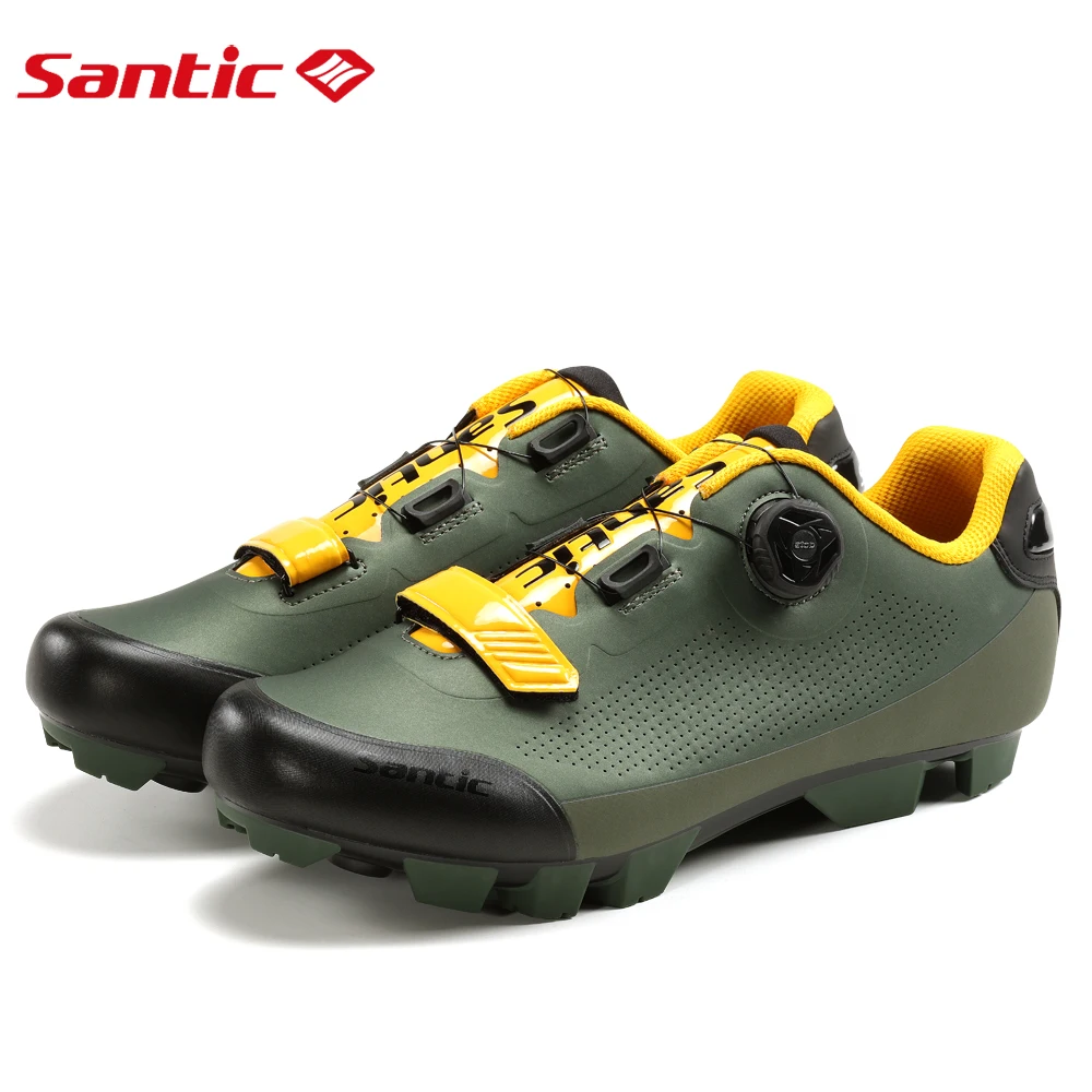 Santic Cycling Lock Shoes Outdoor MTB Riding Sport Sneakers Road Biking Air Holes Breathable Bicycle Lock Shoes Unisex Men Women