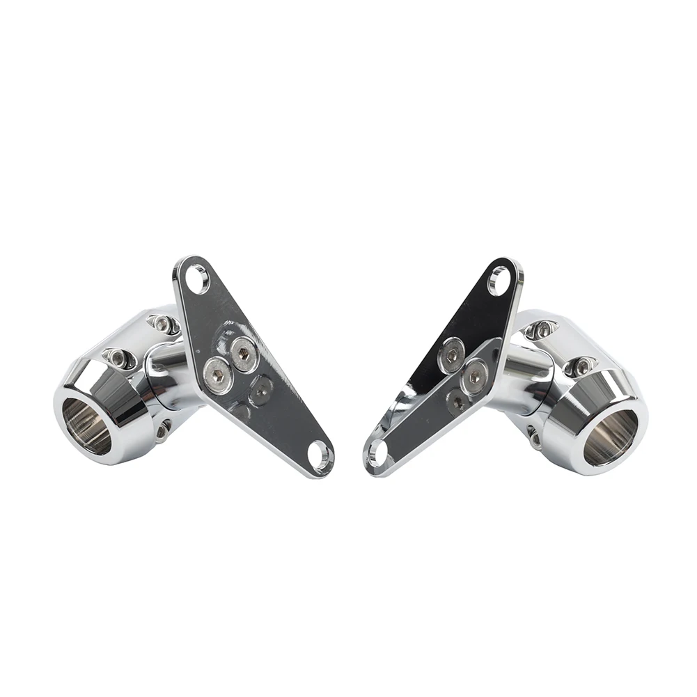 1Pair Motorcycle 0-6" Springer Front Fender End Fork Mudguard Mount Bracket For Harley Choppers Custom Aluminum Black/Chrome