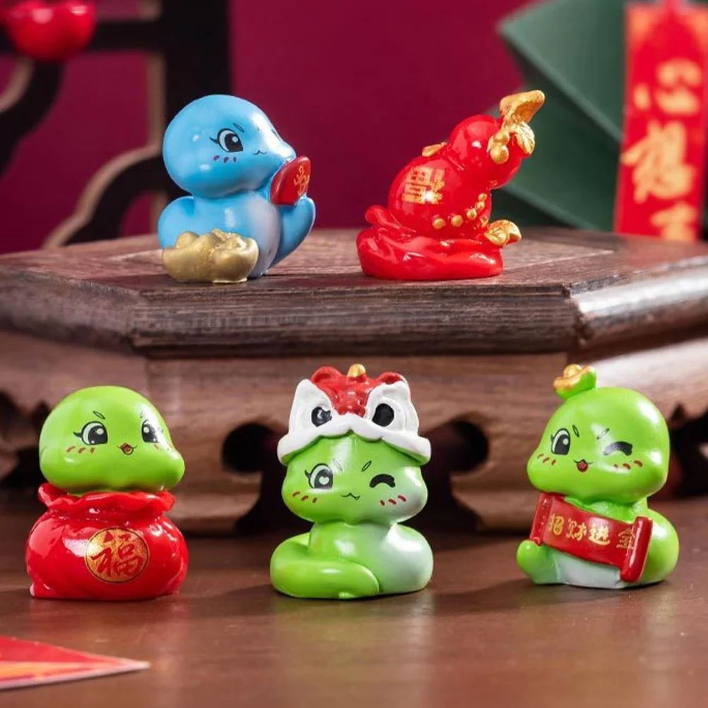 9 قطعة صغيرة الراتنج الأفعى النحت المشهد الصغير الديكور لحديقة اناء للزهور داخلي في الهواء الطلق استخدام الحيوان السنة الجديدة ديكور التميمة