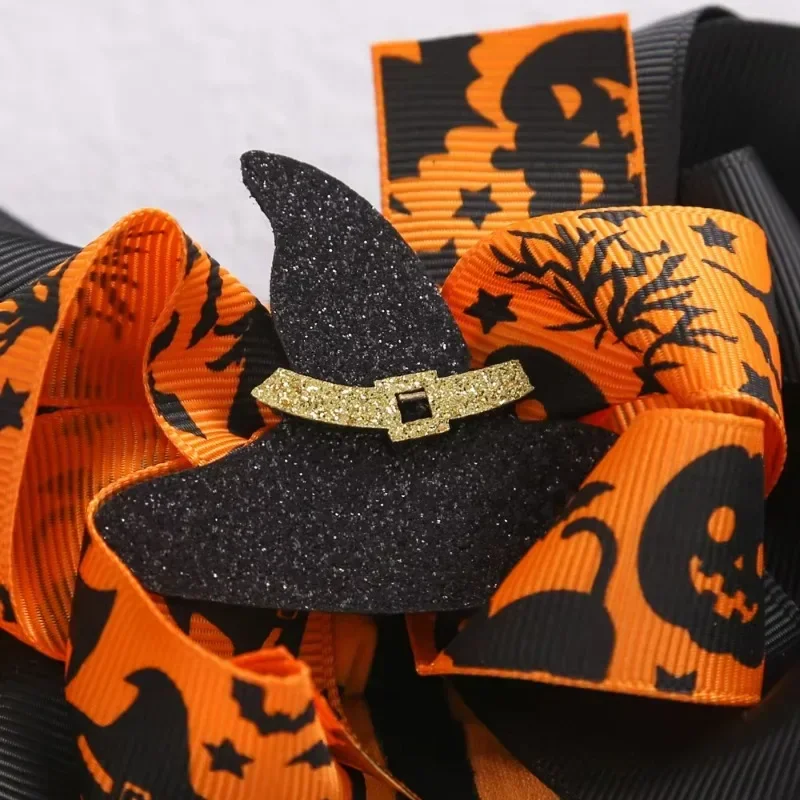 Baby Headband Pumpkin Witch Hat Various Halloween Elements Head Bands For Newborn Girls Soft Elastic Children\'s Hair Accessories