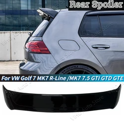 Car Rear Roof Spoiler For VW Golf 7 MK7 R-Line R line 7.5 GTI GTD GTE 2014-2019 Trunk Tail Wing Lip Body Kits Carbon Fiber Look