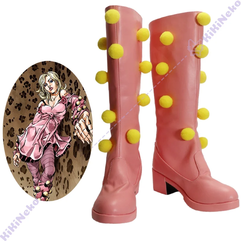 Anime Speedwagon Foundation Lucy Steel Cosplay Shoes Boots Lucy Pendleton Cosplay Shoes For Hallowmas Party Adult Women Men