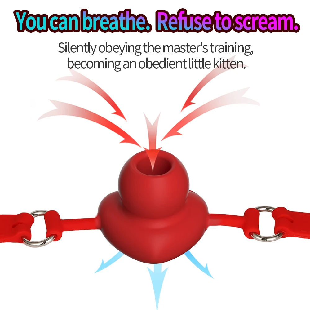 Gags à bouche en Silicone BDSM, boule respirante, ceinture réglable, jeux pour adultes, jouets sexuels érotiques pour Couple, jeu de rôle, Sexyshop