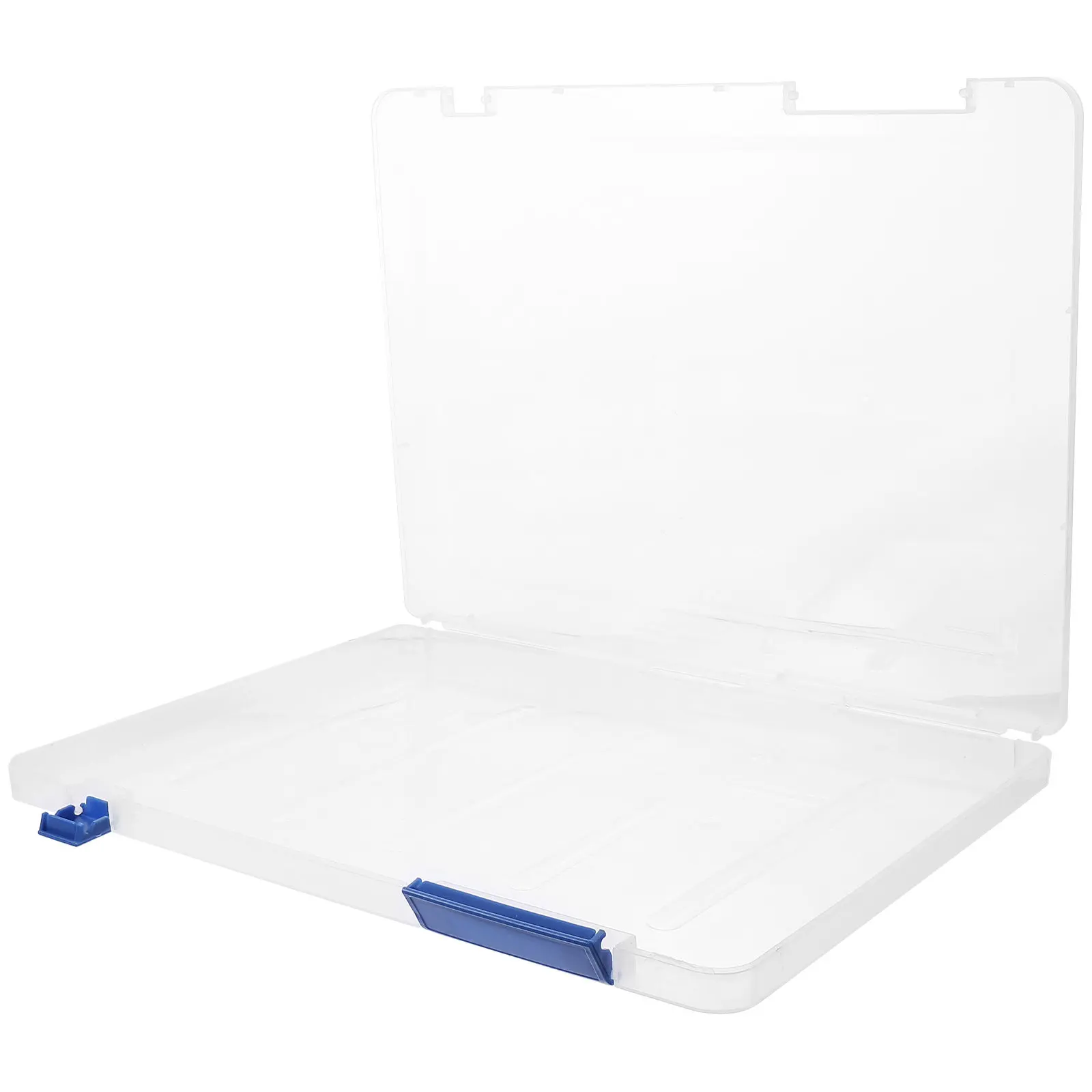 

Clear Plastic A4 File Box Strong Lightweight Design Easy Carry Transparent Document Protector for Magazines Photos Invoices