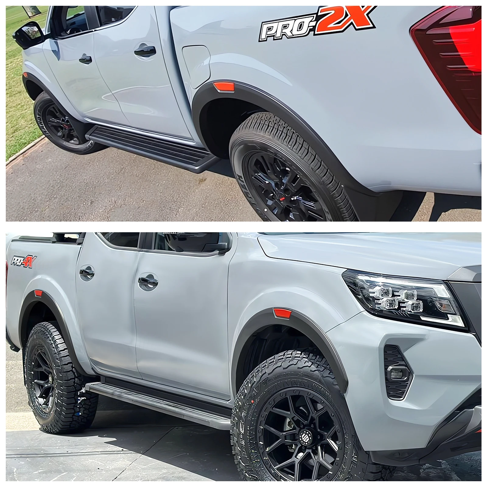 Matte Black Slim Fender Flares, Extensão Do Arco Da Roda Para Nissan Navara Frontier NP300 2021-2023 Modelos Pickup Truck, Car Styling