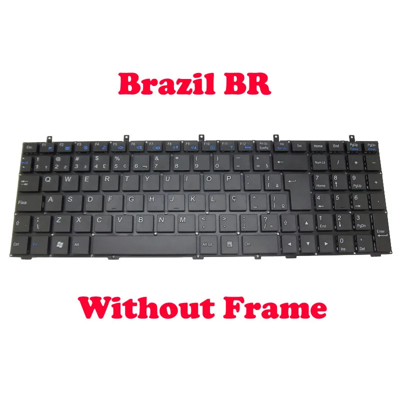 BR TR UK Keyboard For CLEVO W370ET 002-12A38LHB01 MP-12A38PA-430 MP-13H86TQJ430 4307 43091 6-80-W6700-251-1 6-80-W6700-251-1