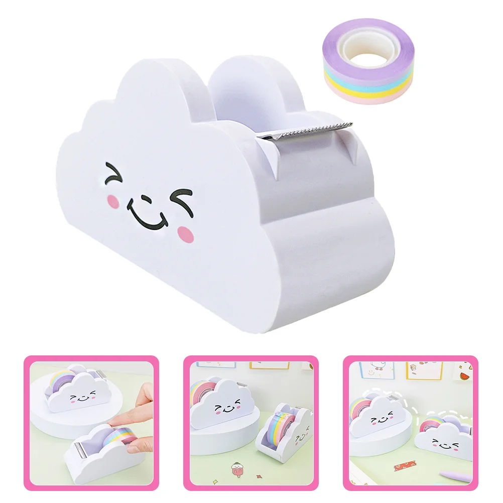 Tape Adhesive White Decor Washi Dispenser Stickers Clear Rainbow Paper Machine
