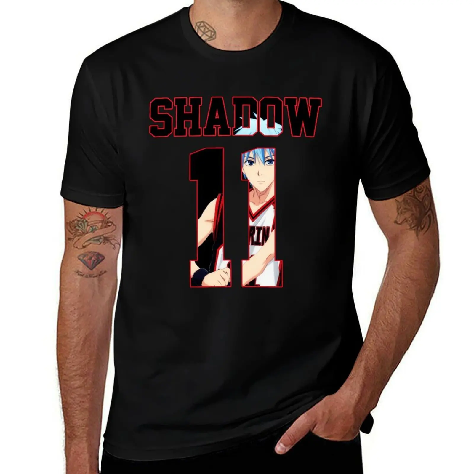 Kuroko no Basket Kuroko Tetsuya Shadow Nr 11 Jersey T-Shirt t shirts for man pack cotton T-Shirt