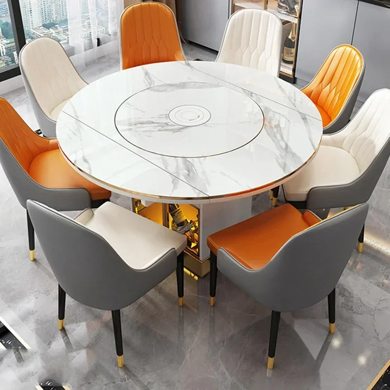 Dinner Table Round Dining Tables Set Kitchen Glass Modern Dinning Luxury Multifunctional Smart Esstische Home Furniture WSW40XP