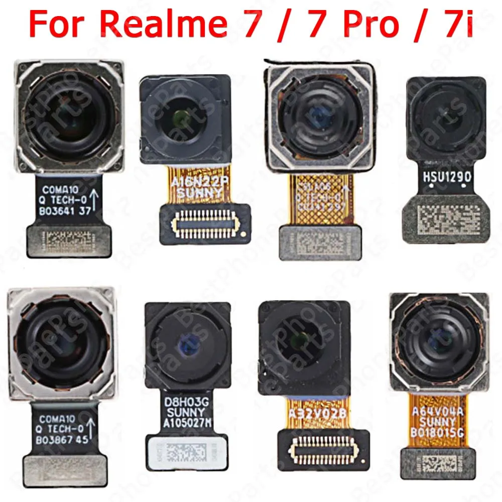 Front Backside Rear Camera For Realme 7 Pro 7i Asia 7Pro 5G Global Selfie Back View Facing Camera Module Replacement