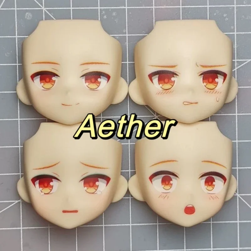 Traveler Aether Ob22 Ob24 Face Doll Handmade Water Sticker Finished Faceplate Anime Game Cosplay Toy Accessories