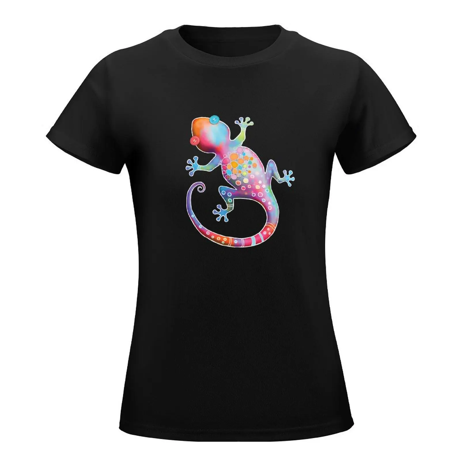 Gecko T-Shirt korean fashion oversized Woman T-shirts