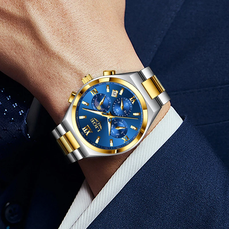 2025 LIGE Top Brand Luxury Mens Watch Business Casual Quartz Wristwatches Waterproof Luminous Date Watches For Men Reloj Hombre