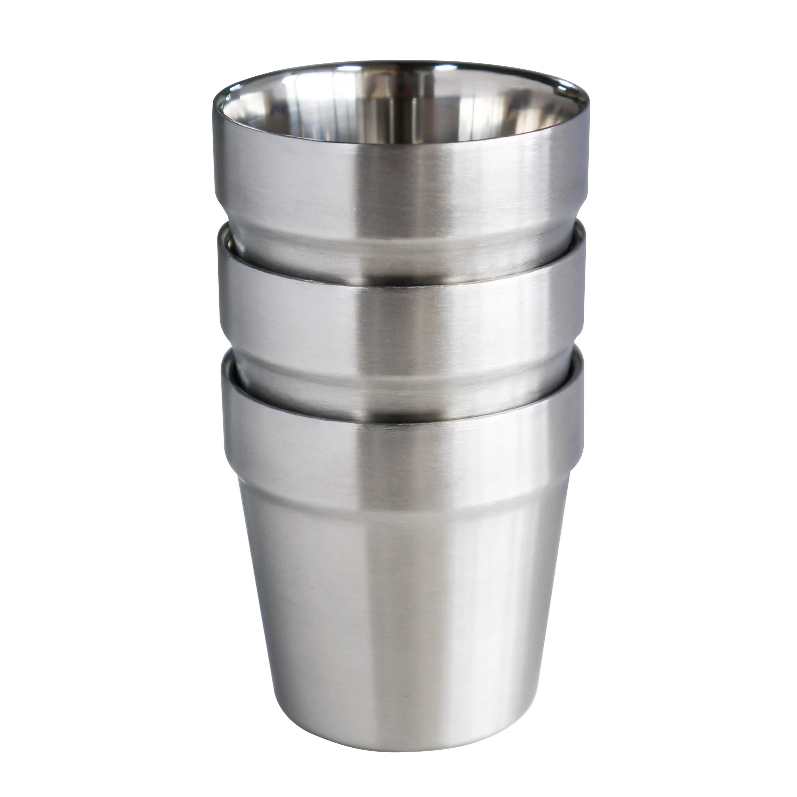 Stainless Steel Cup with Double Vacuum Insulation, Pour Over Coffee Tea Mug, Fashion, 3Pcs