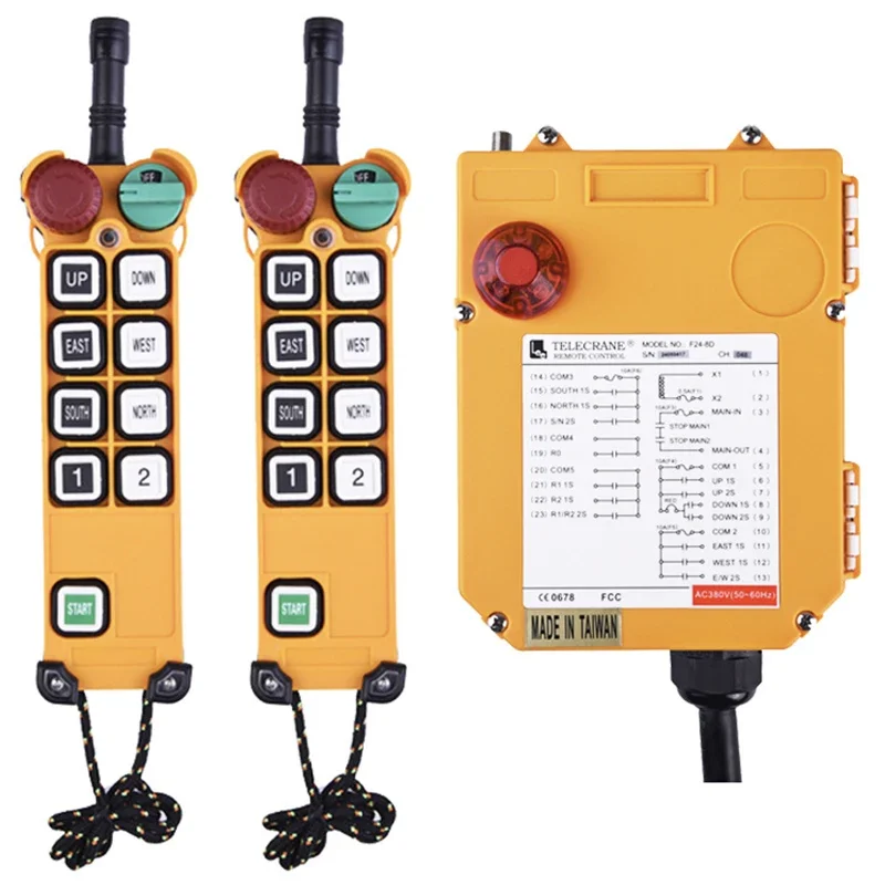 12 Volt 24V Draadloze Afstandsbediening Hydraulische Lier Stabiel Signaal Smart Enkele Snelheid Industriële Radio Truck Kraan Afstandsbediening