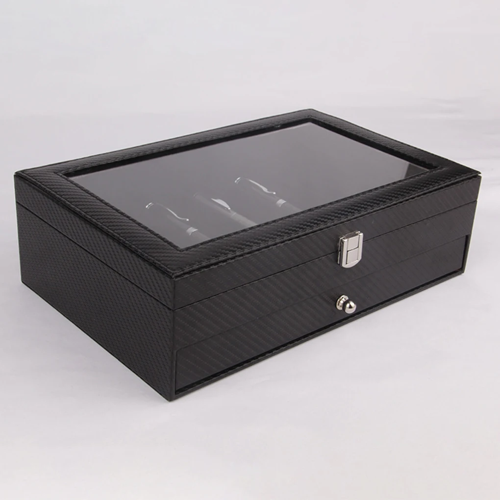 กล่องปากกาทำจากไม้ PU กล่องใส่โชว์ของขวัญที่เก็บปากกาไม้สำหรับนักเรียนกล่องใส่กาแฟ