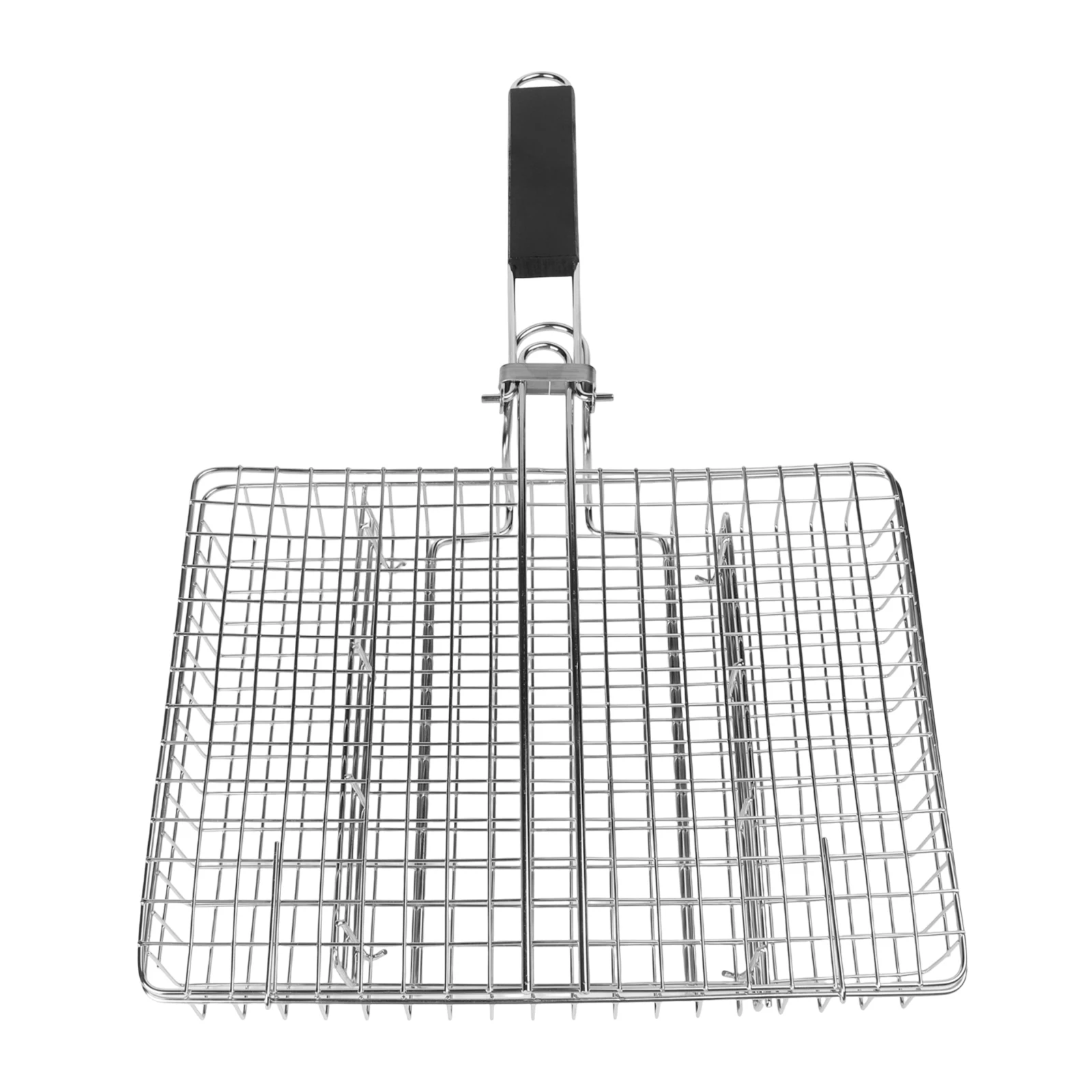 Summer BBQ Black Portable BBQ Tool Foldable Barbecue Grill Tool Cooking Mesh Secure Handle Locking Deep Cooking Space