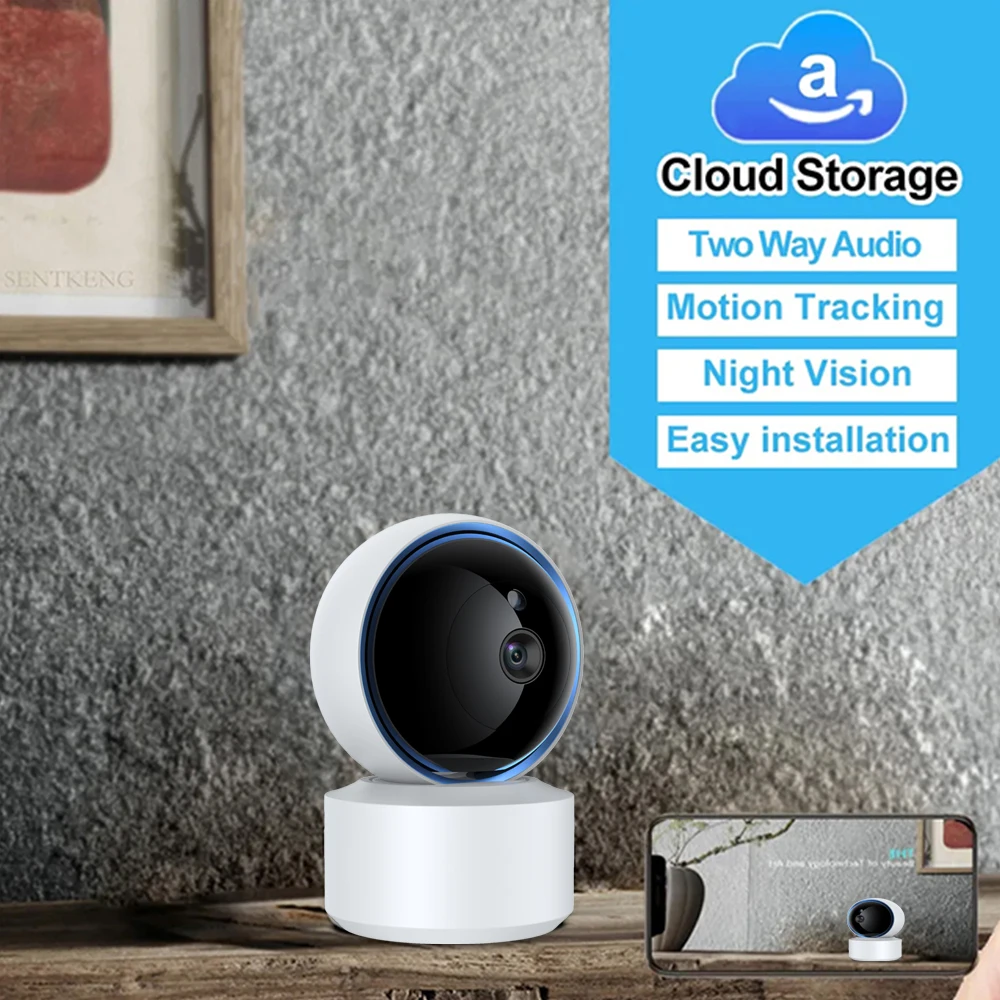 Tuya 1080P Wifi IP Camera Baby Monitor 360° PTZ Motion Detect 2 Way Audio Night Vision Supports TCP/IP/ONVIF Private Protocol