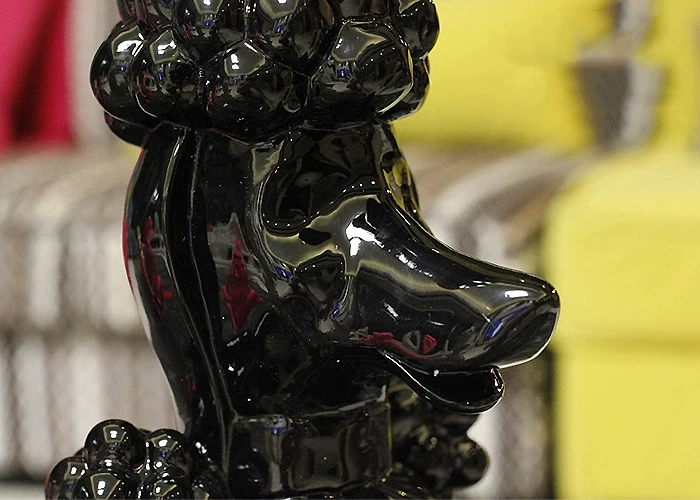 Pudel-Hunde-Skulptur, Tier-Hundestatuen, nordische Raumdekoration, kreative Kunstwerke, Ornamente, Heimhandwerk, Bodendekoration, individuell – Detail 12